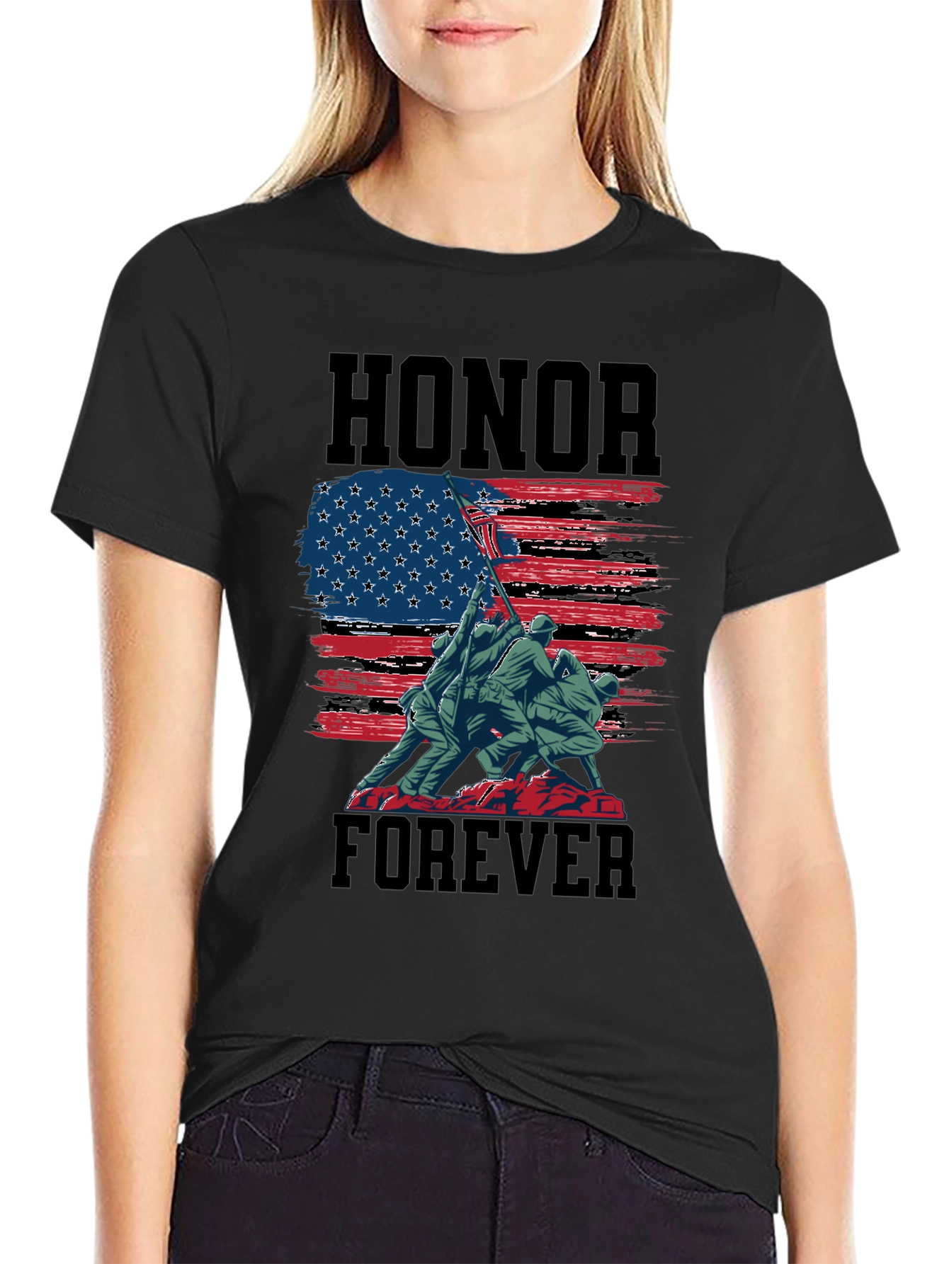 Honor Forever T-Shirt - Patriotic Military Tribute