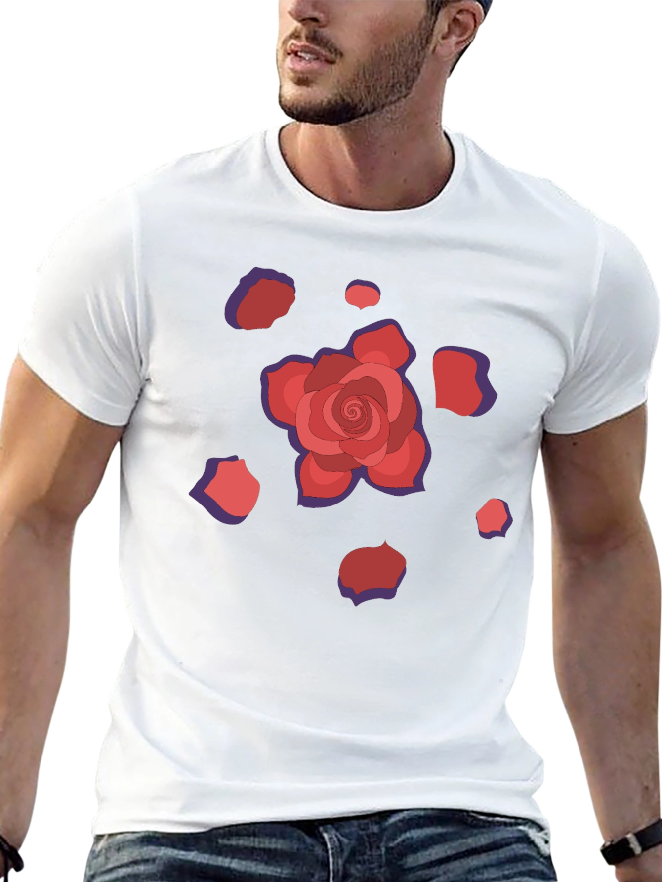 Rose Petal Graphic T-Shirt