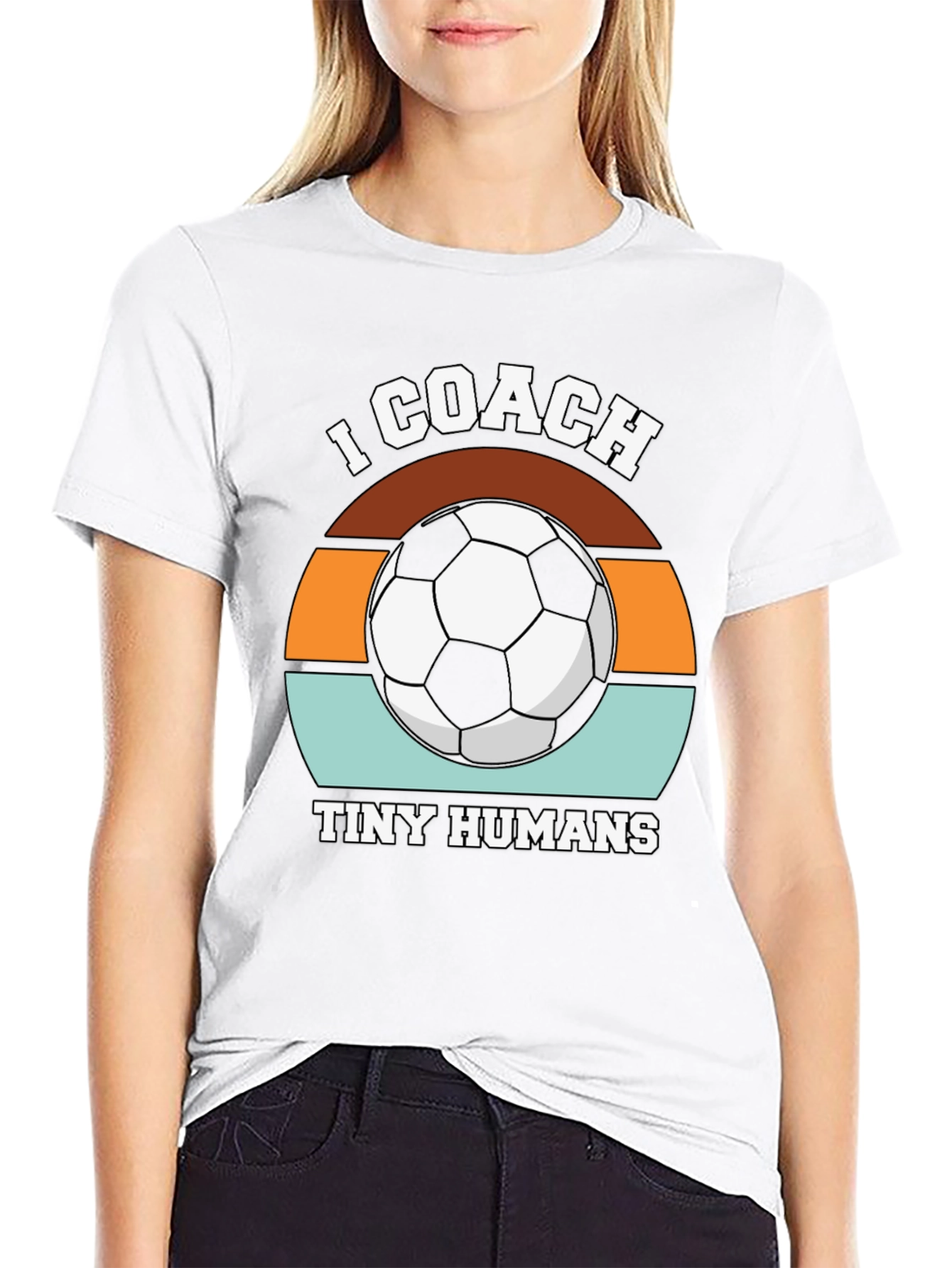 I Coach Tiny Humans Soccer Graphic Tee