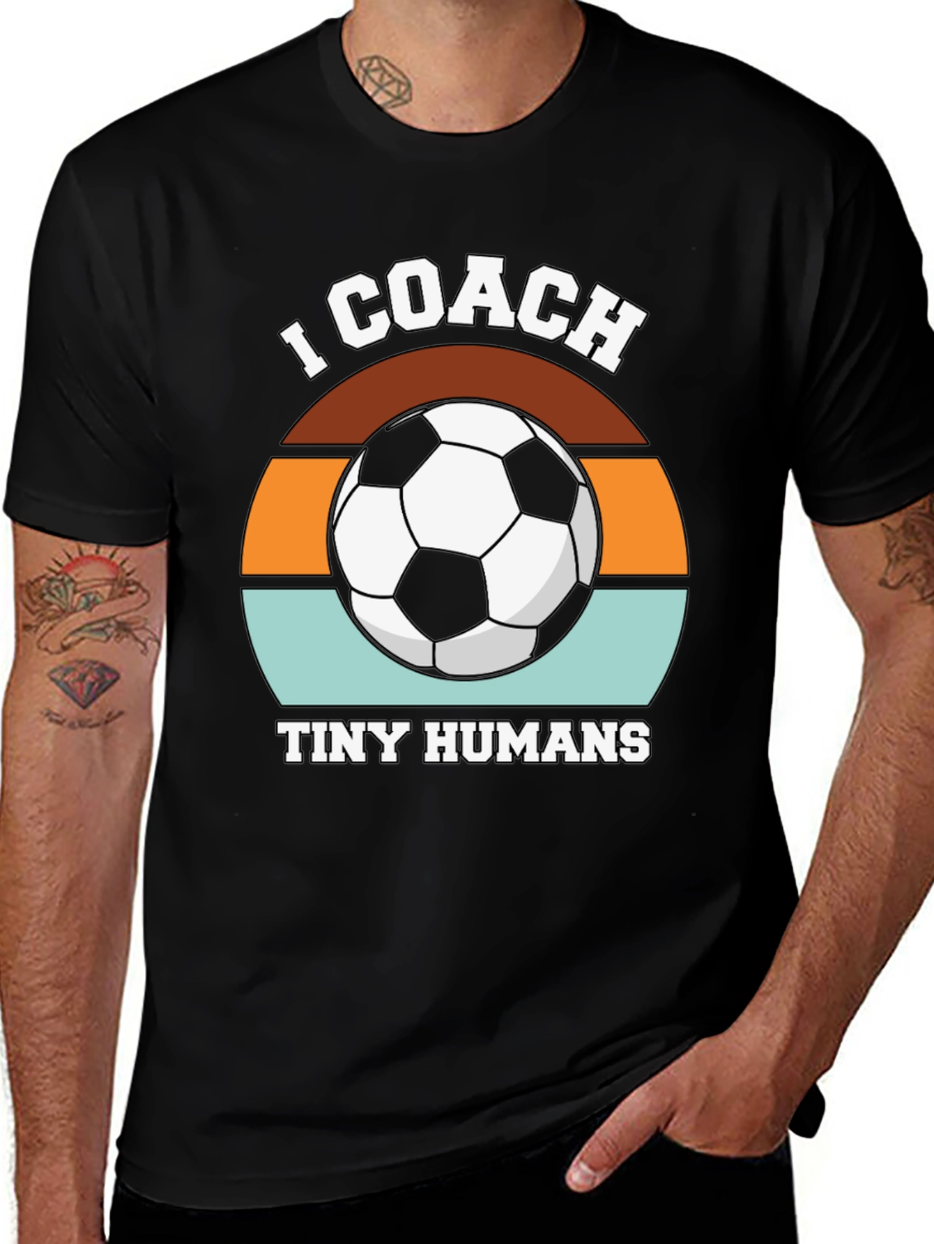 I Coach Tiny Humans Soccer Graphic Tee
