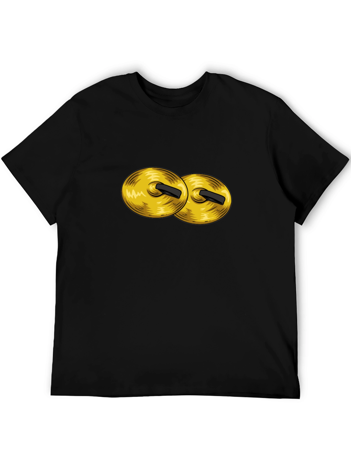 Cymbals Graphic Tee - Black Cotton Crew Neck T-Shirt