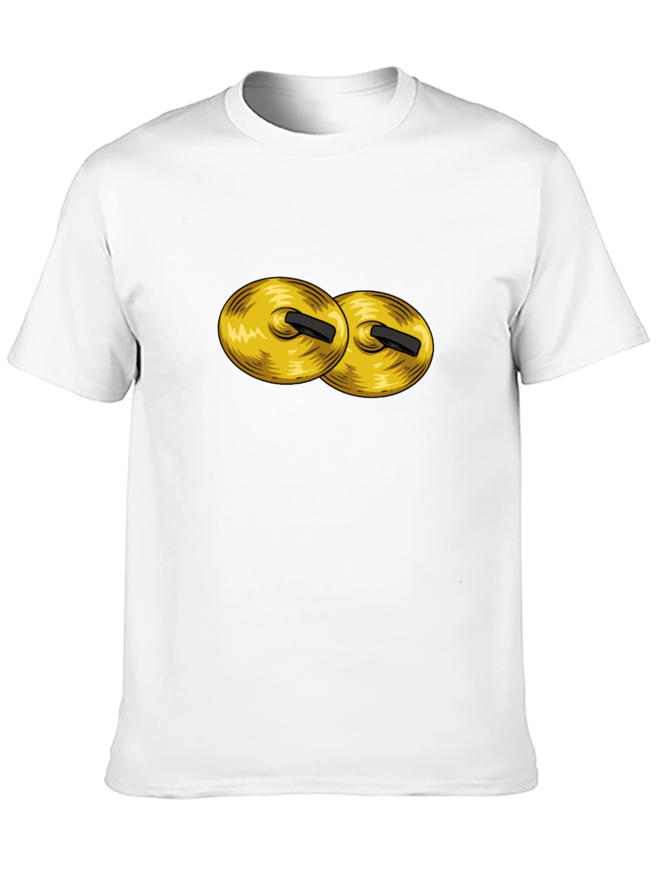 Cymbals Graphic Tee - Black Cotton Crew Neck T-Shirt