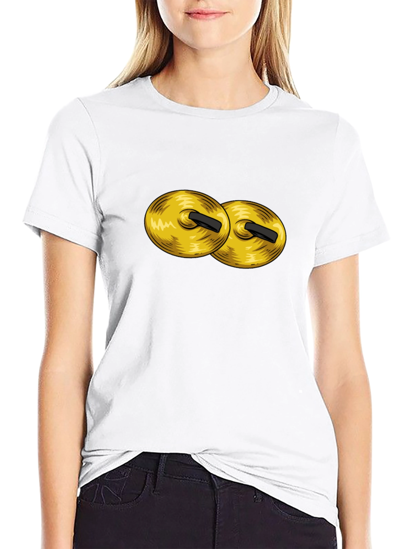 Cymbals Graphic Tee - Black Cotton Crew Neck T-Shirt