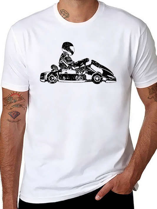 Go Kart Racer Black T-Shirt - Racing Kart Tee