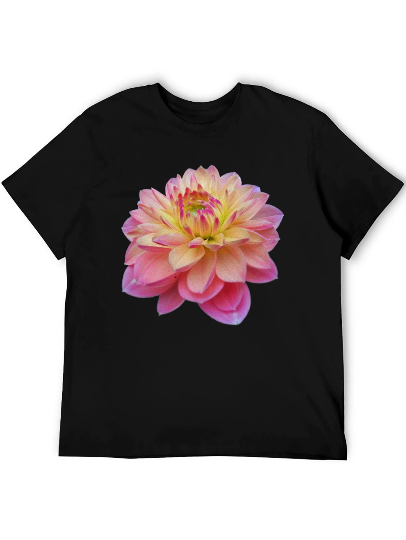 Floral Graphic T-Shirt: Pink Dahlia Blossom