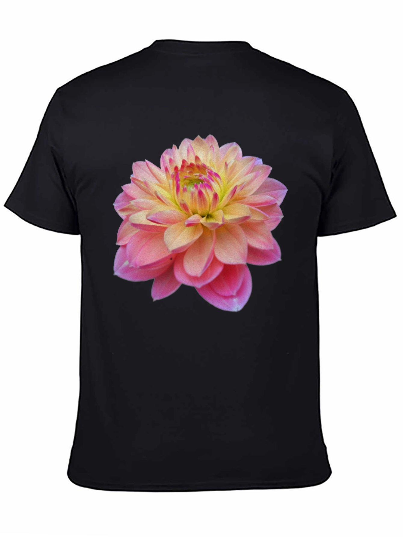 Floral Graphic T-Shirt: Pink Dahlia Blossom