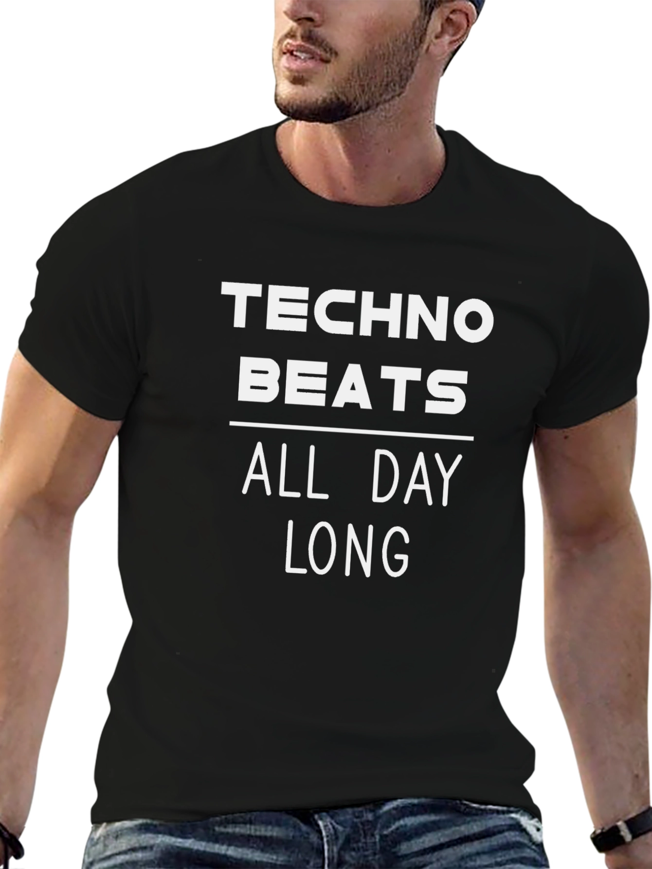 Techno Beats All Day Long Graphic T-Shirt