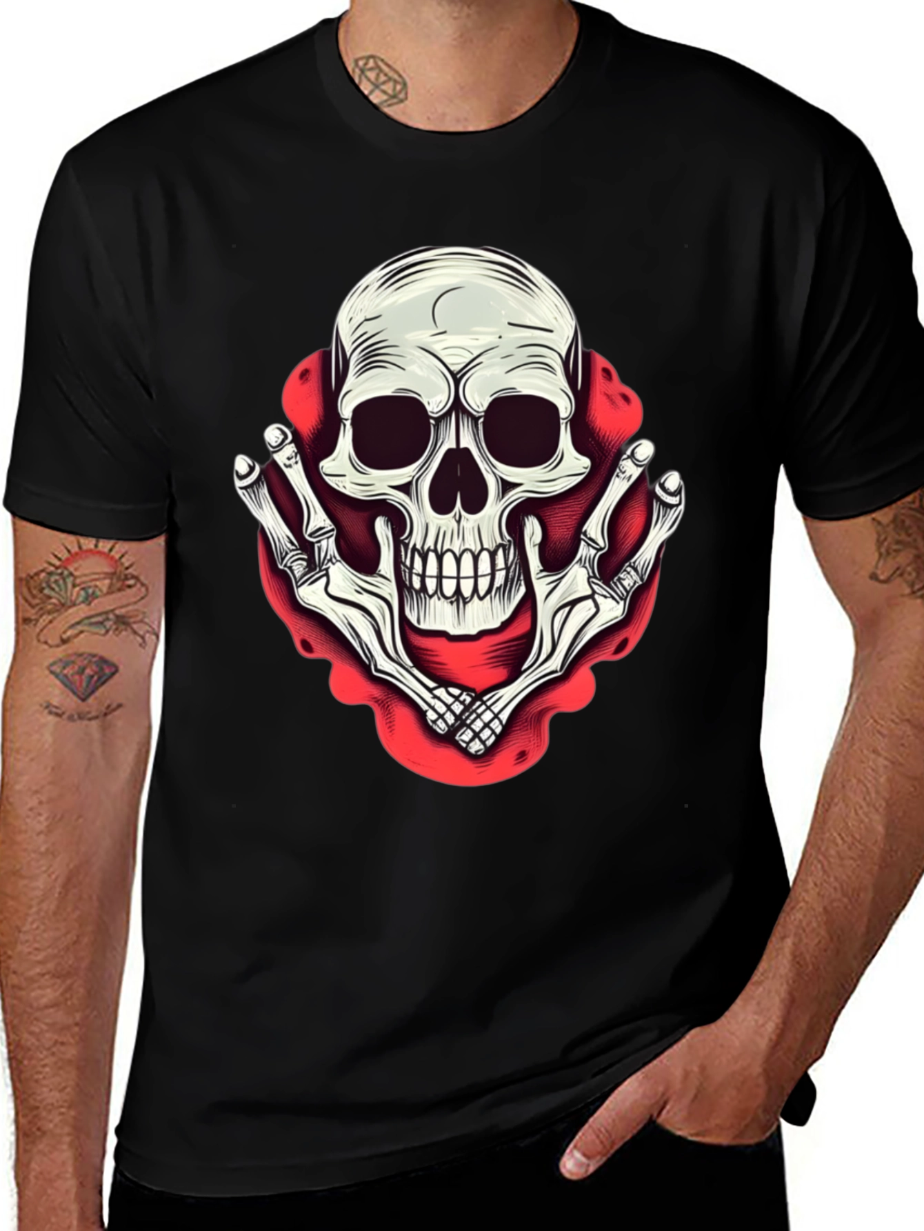 Skull & Bones Graphic Print T-Shirt