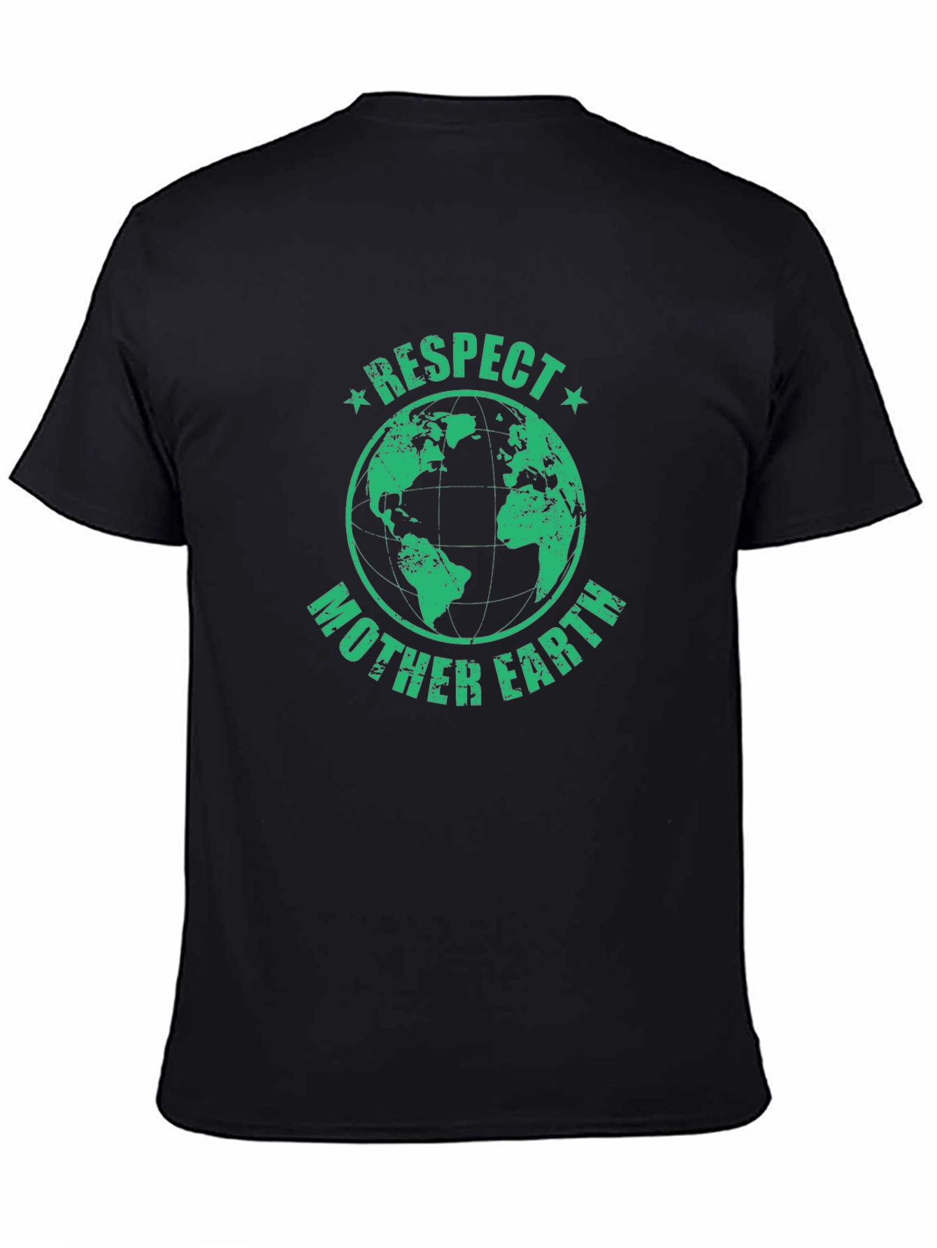 Respect Mother Earth Graphic T-Shirt - Black