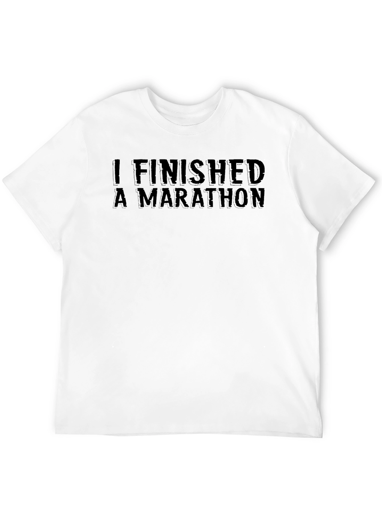 I Finished a Marathon Black Graphic Tee