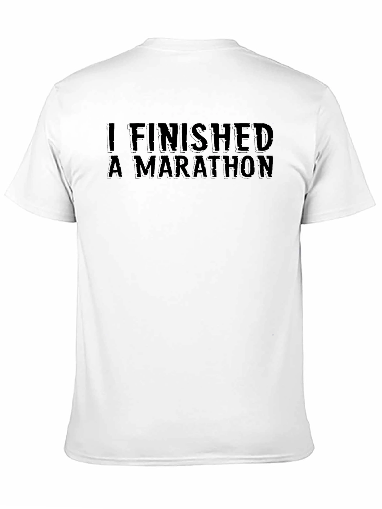 I Finished a Marathon Black Graphic Tee