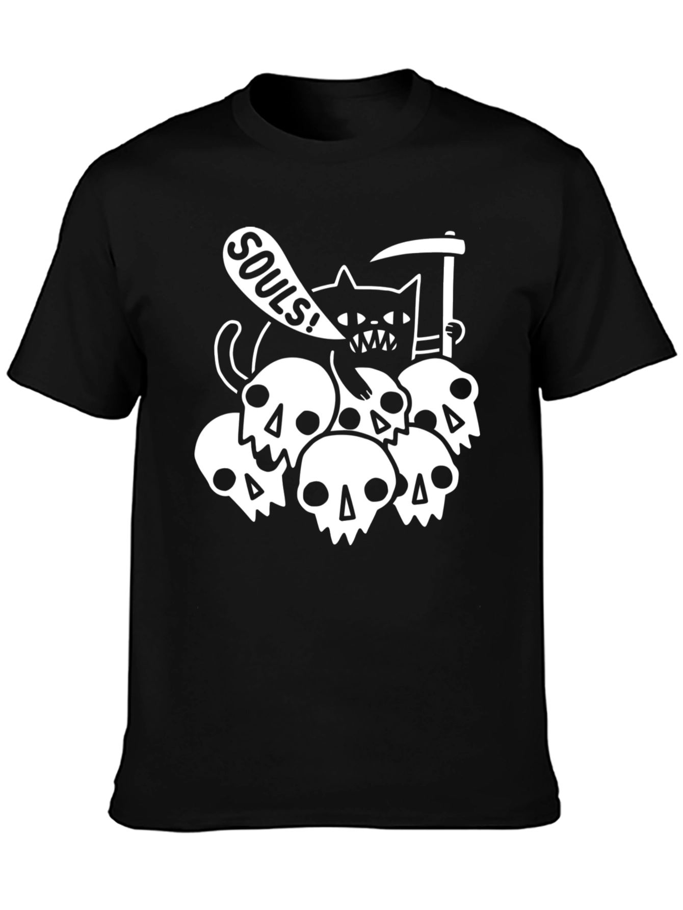 Grim Reaper Cat T-Shirt - Souls