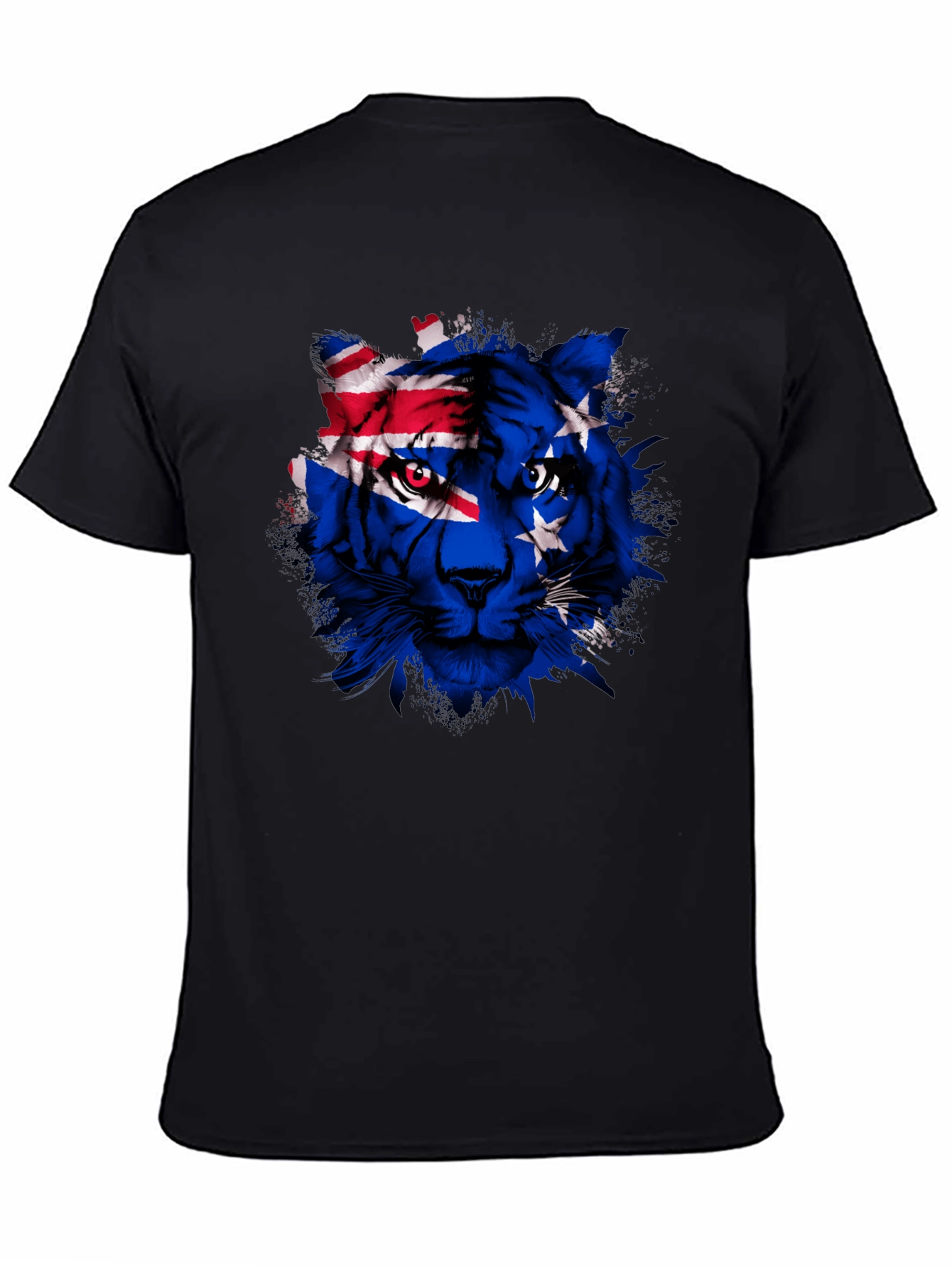 Cook Islands Flag Tiger Graphic T-Shirt
