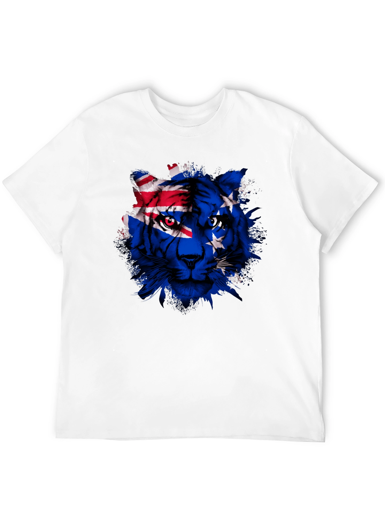 Cook Islands Flag Tiger Graphic T-Shirt
