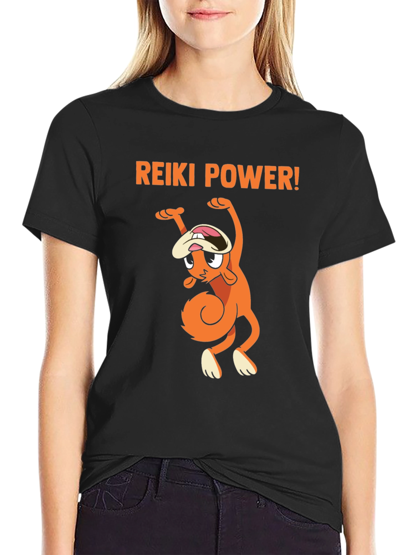 Reiki Power Cartoon Graphic T-Shirt