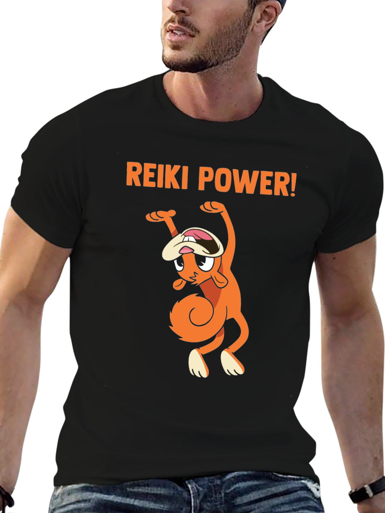 Reiki Power Cartoon Graphic T-Shirt