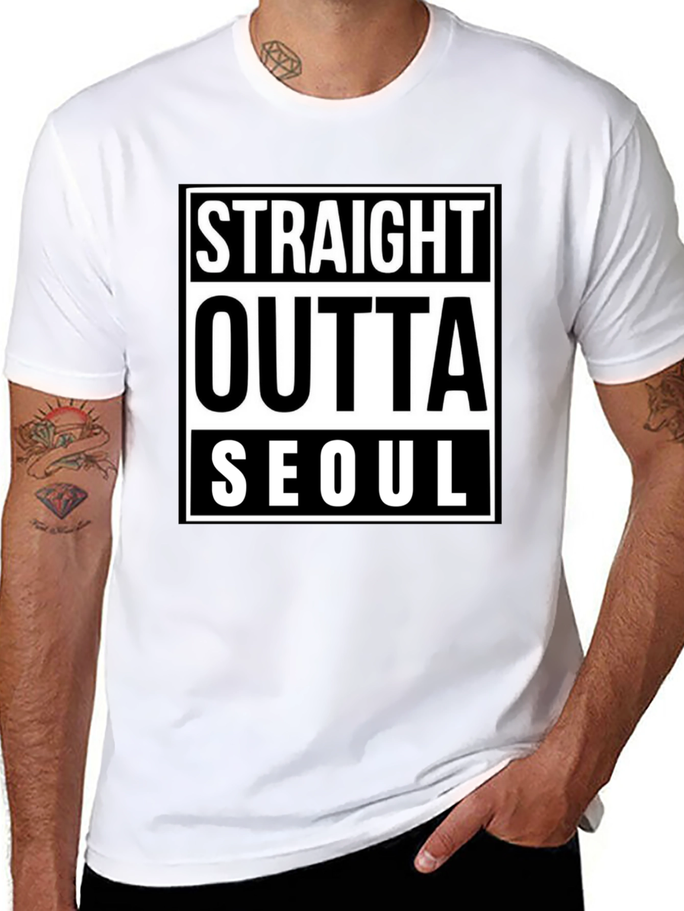 Straight Outta Seoul Black T-Shirt