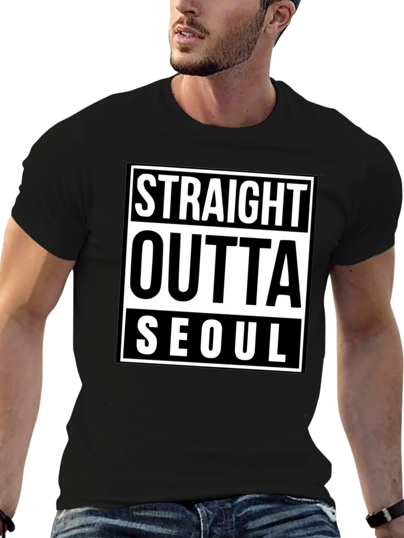 Straight Outta Seoul Black T-Shirt