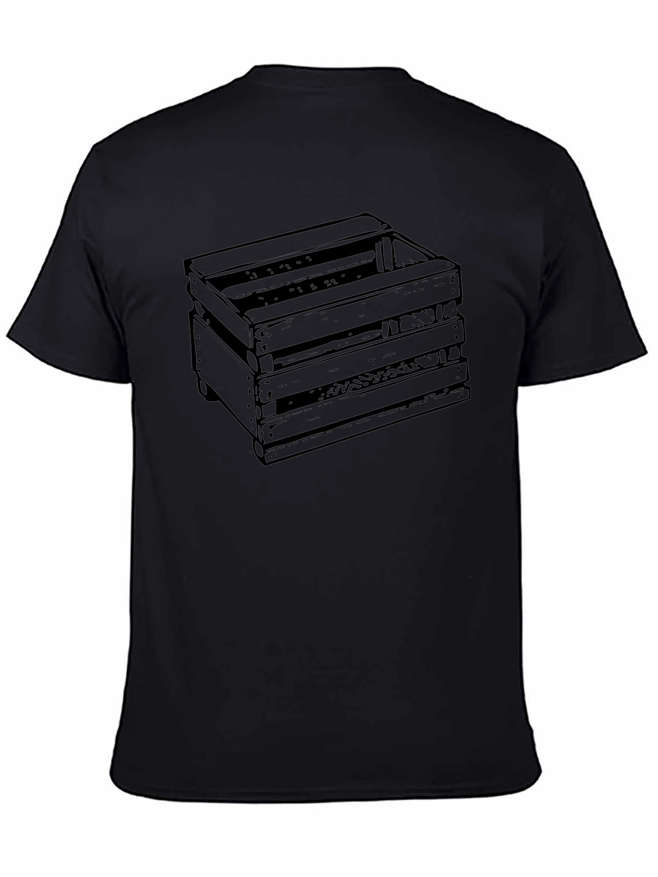 Wooden Crate Graphic Tee - Modern Style