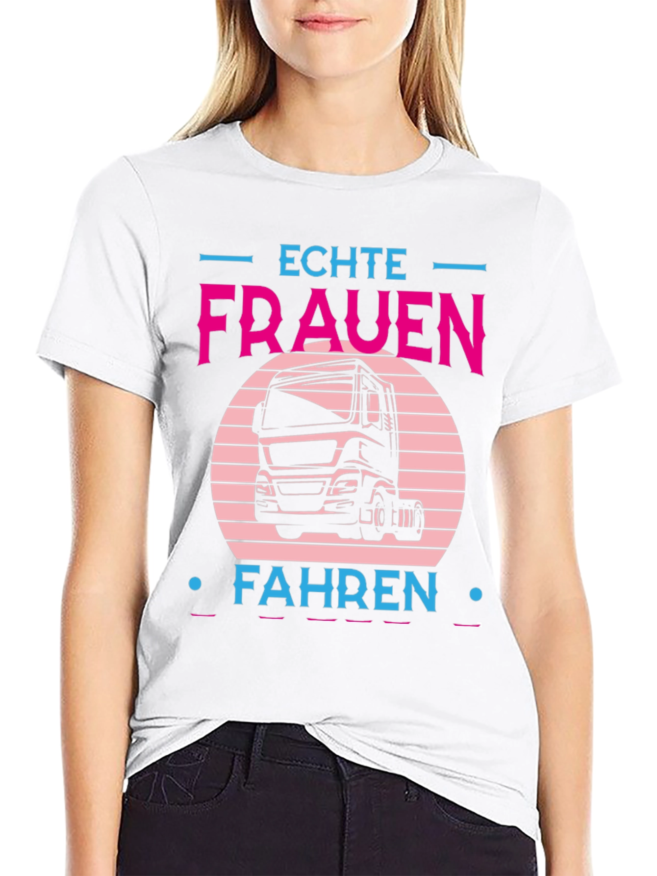 Echte Frauen Fahren Trucker T-Shirt
