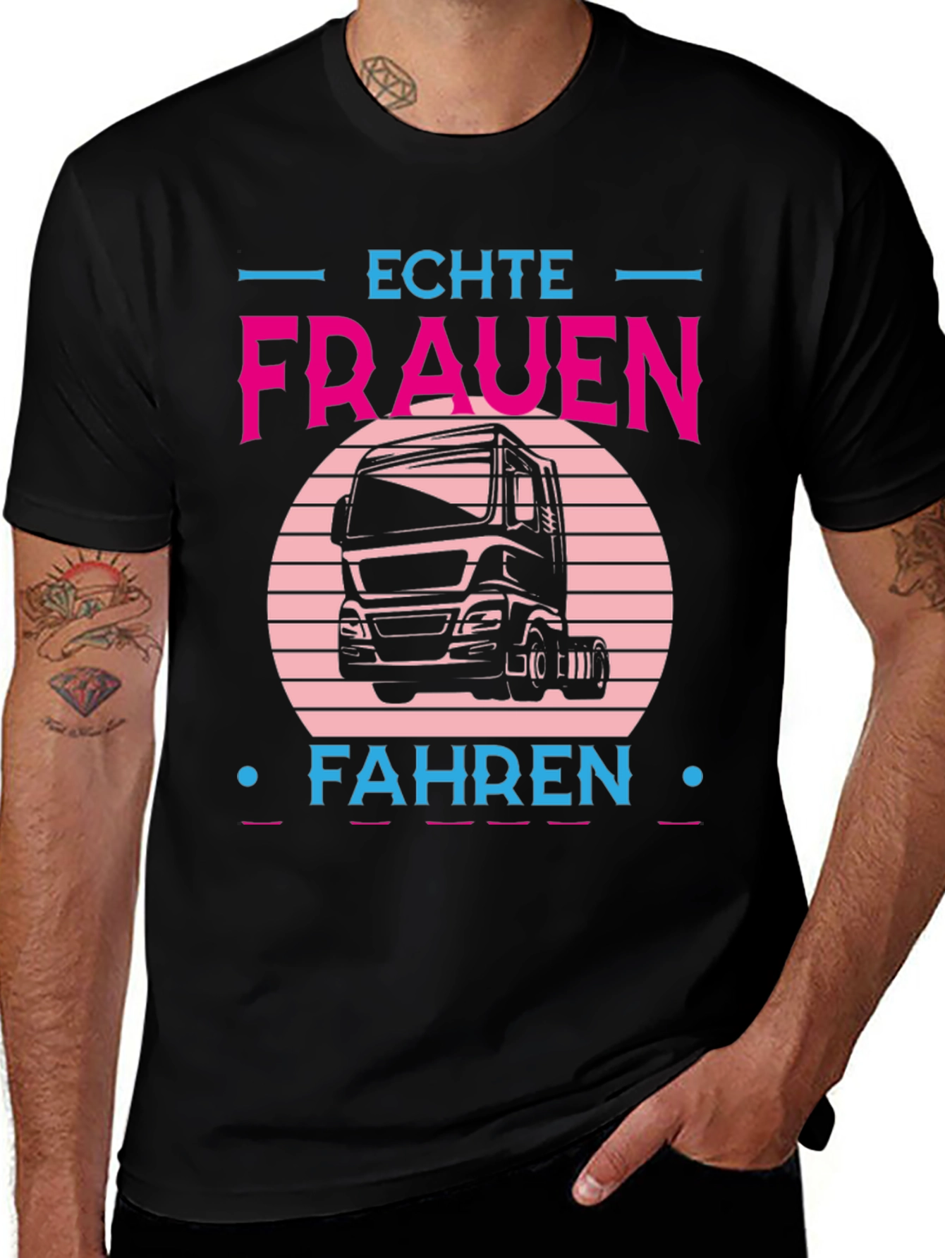 Echte Frauen Fahren Trucker T-Shirt