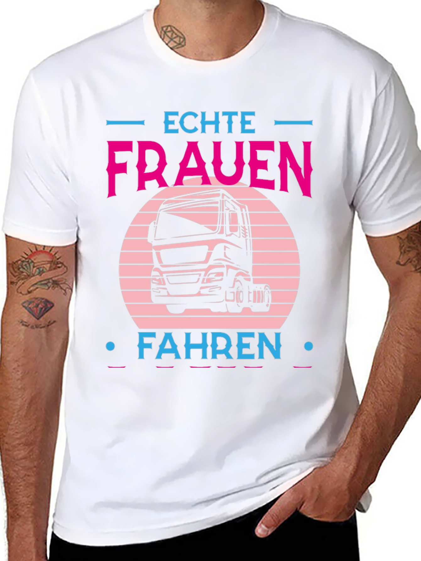 Echte Frauen Fahren Trucker T-Shirt