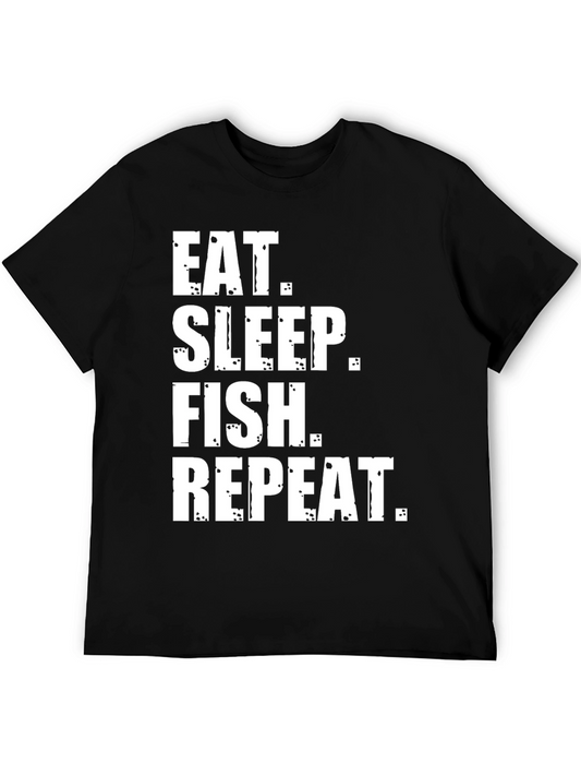 Eat Sleep Fish Repeat Graphic Tee