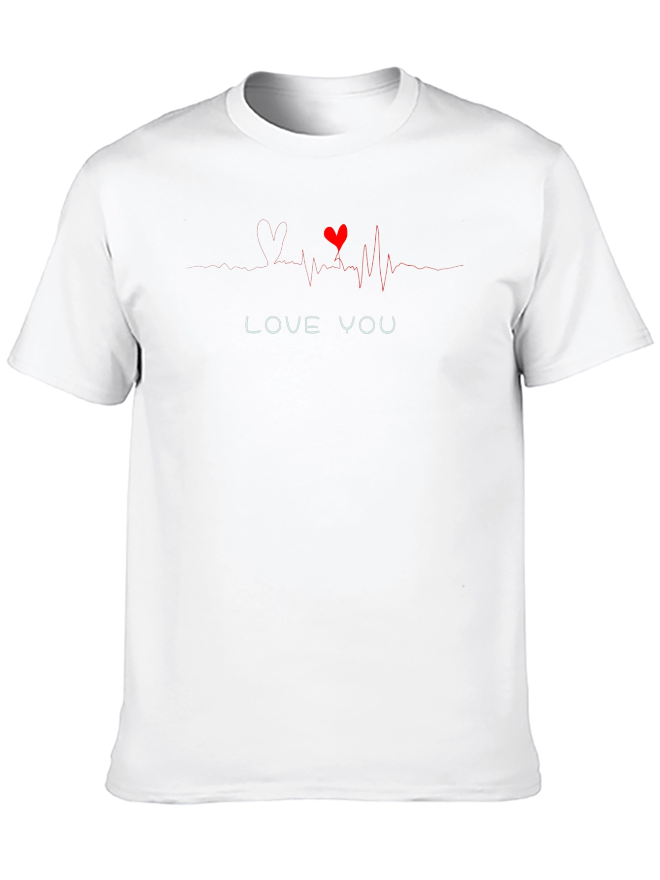 Love You Heartbeat Graphic Tee - Black