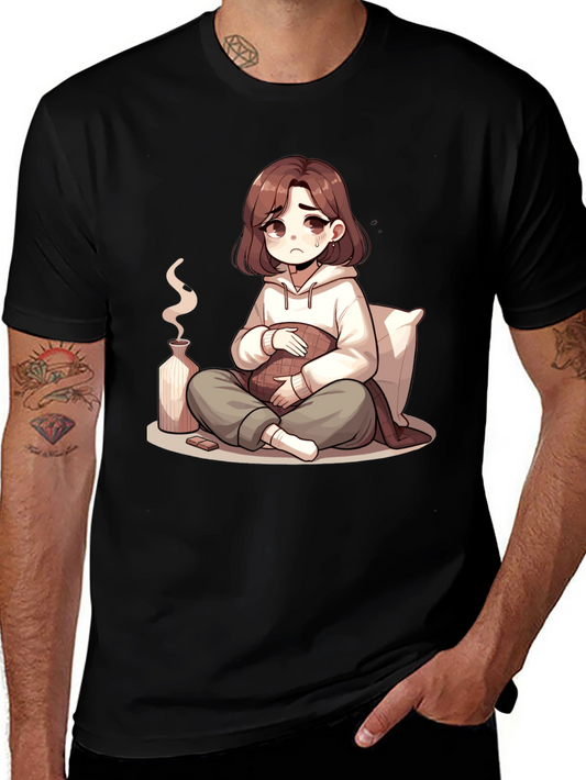 Sad Anime Girl T-Shirt - Unique Graphic Tee