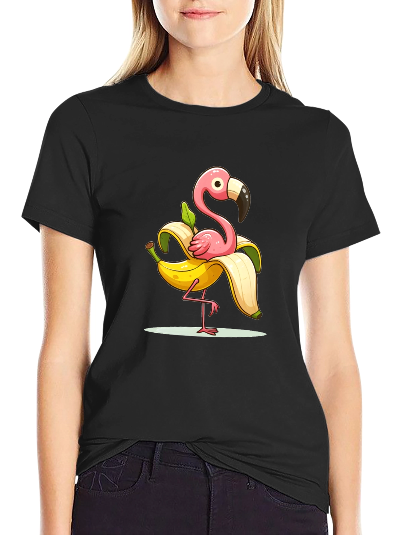 Funny Flamingo Banana T-Shirt