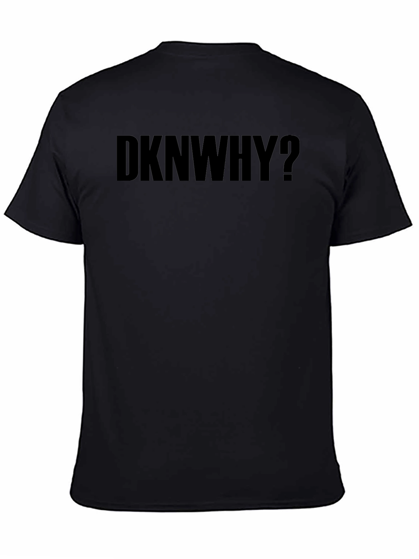DKNWHY? Black Graphic Tee - Mens Casual T-Shirt