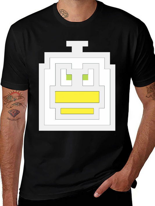 Pixel Duck Graphic Tee - Black Cotton Comfort