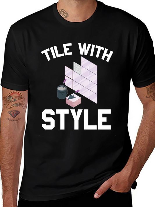 Tile With Style Black T-Shirt