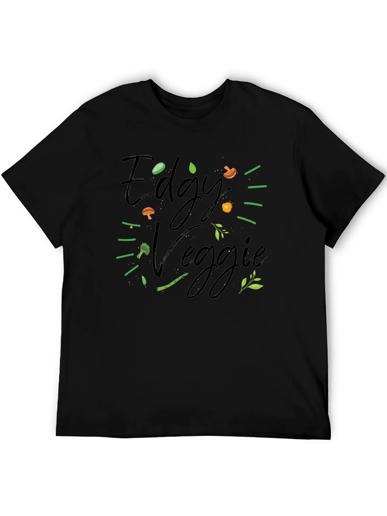 Edgy Veggie Graphic T-Shirt - Vegan Style
