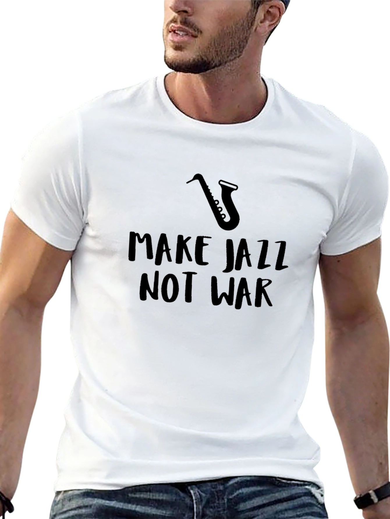 Make Jazz Not War T-Shirt - Cool Musician Tee