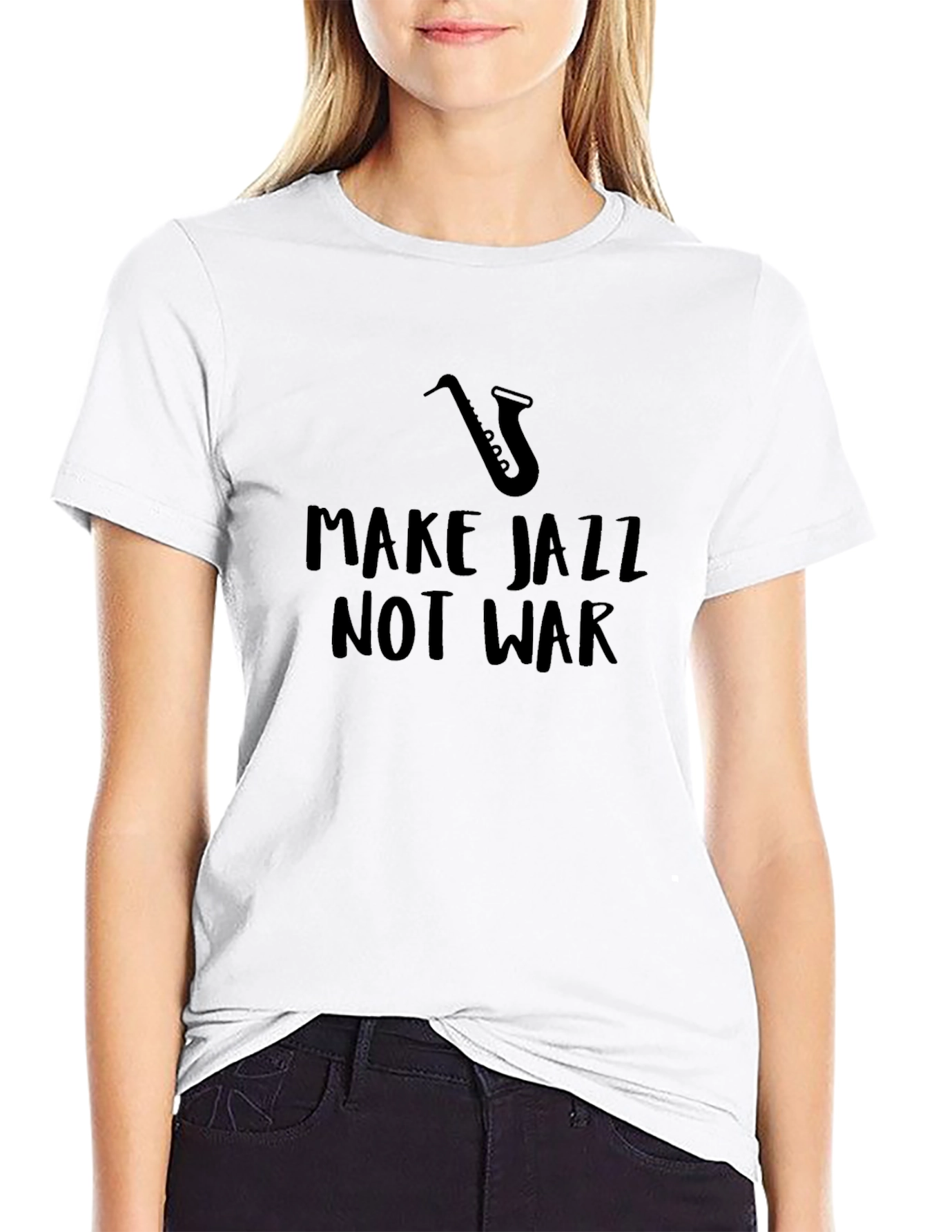 Make Jazz Not War T-Shirt - Cool Musician Tee