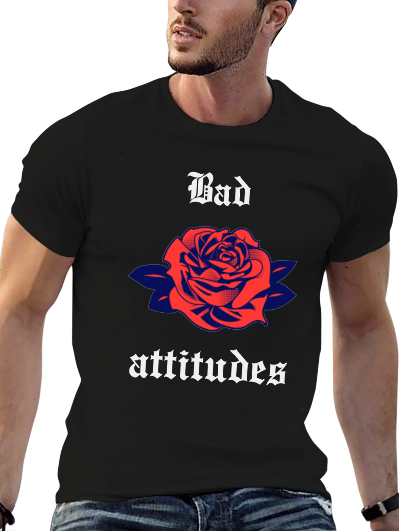 Bad Attitudes Graphic T-Shirt - Black