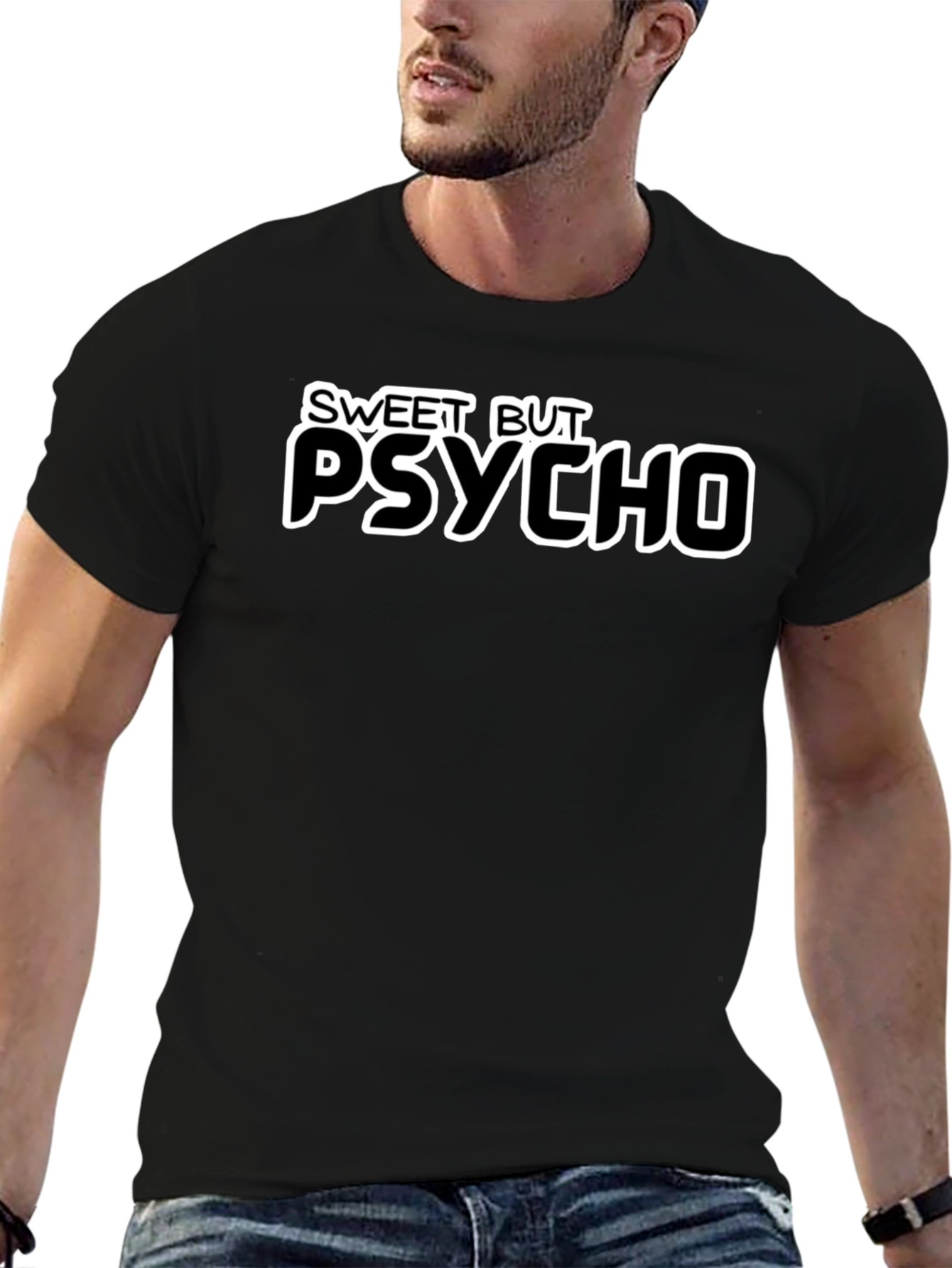 Sweet But Psycho Graphic Tee - Black