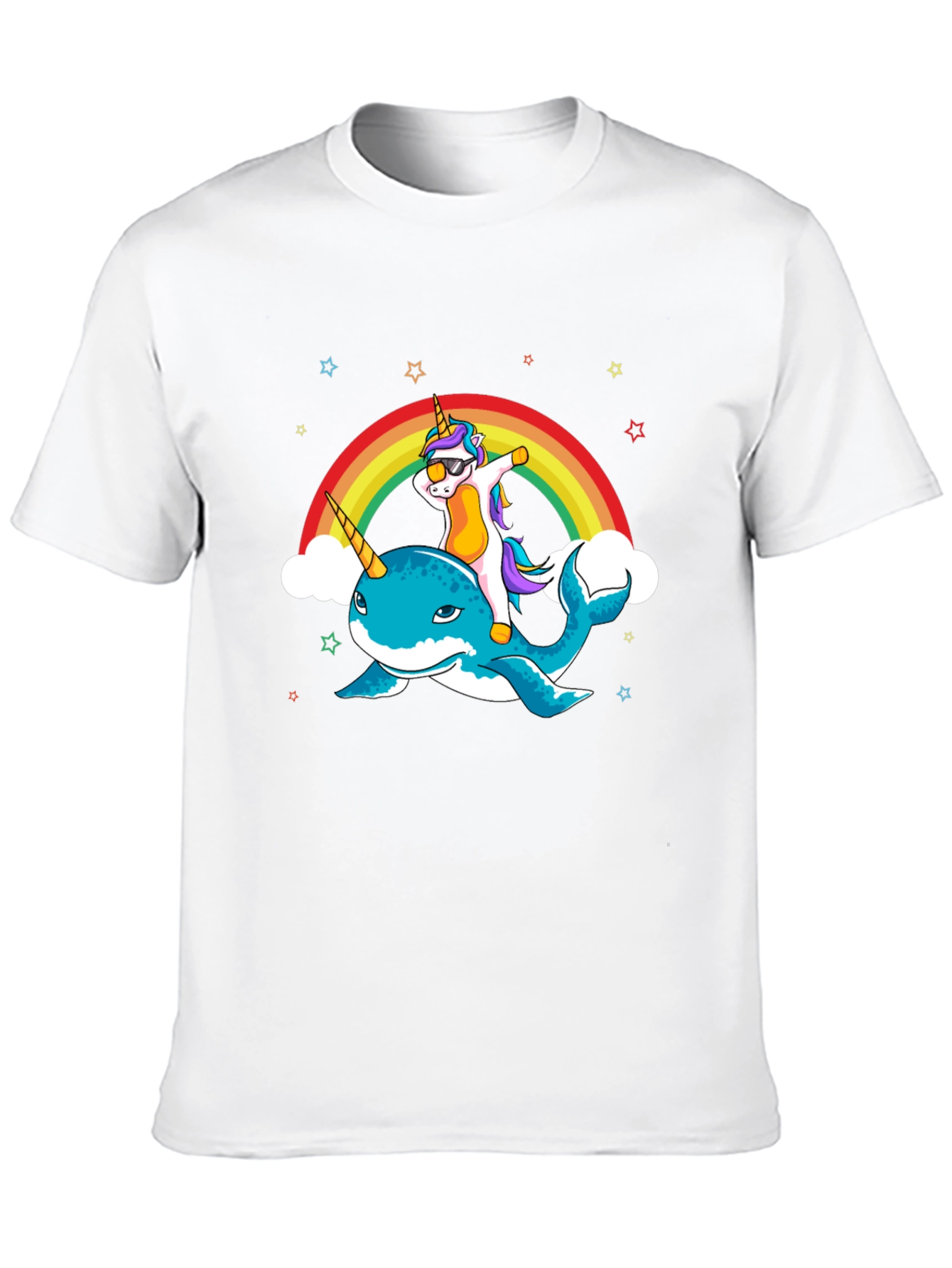 Unicorn Narwhal Dab Rainbow Graphic Tee