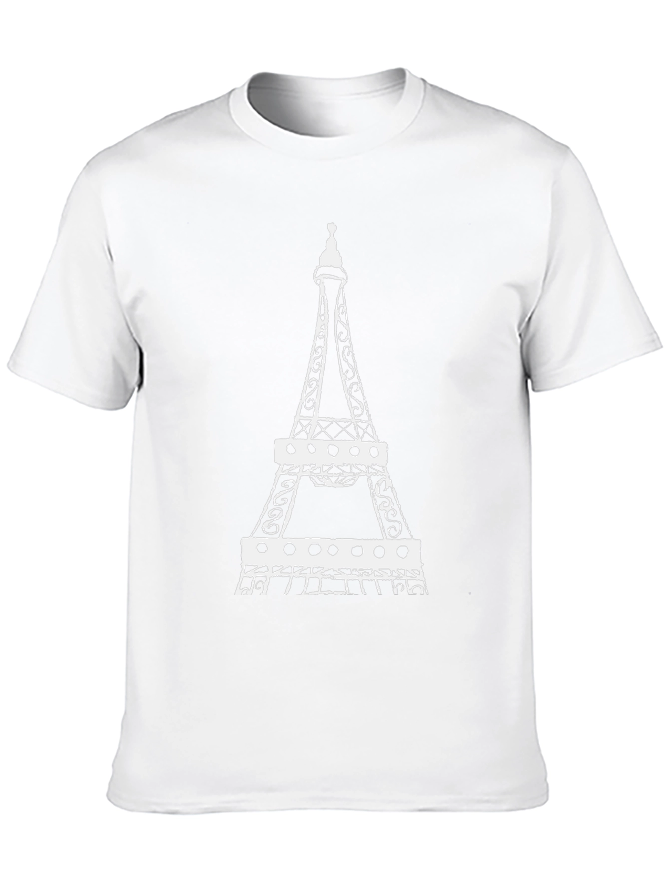 Eiffel Tower Graphic T-Shirt - Black Cotton Tee