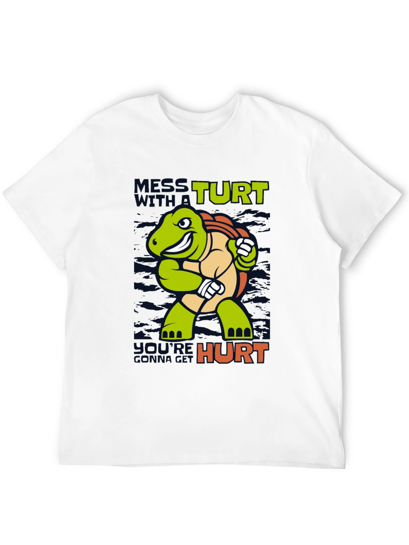 Mess With a Turtle T-Shirt Funny Cartoon Graphic Tee