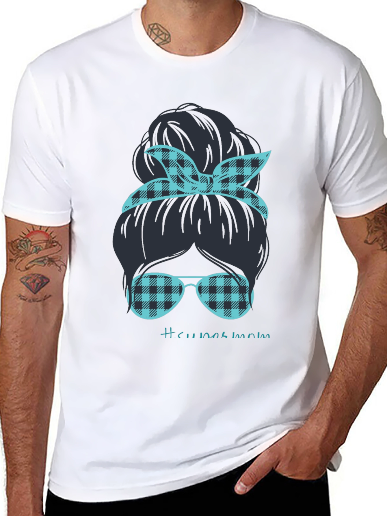 Messy Bun Mom Graphic Tee - Relaxed Style