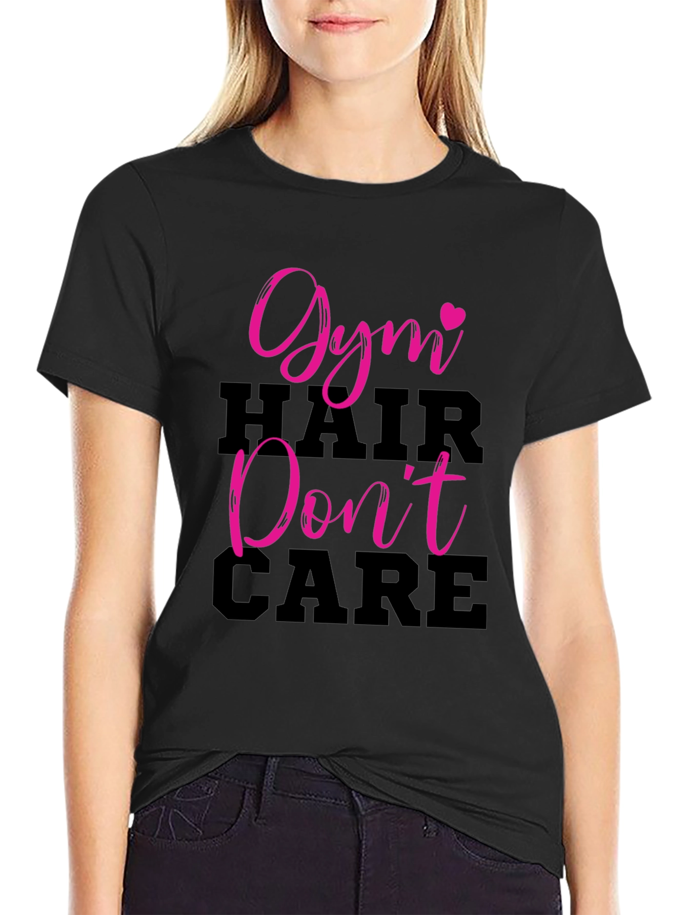Gym Hair Dont Care Black T-Shirt