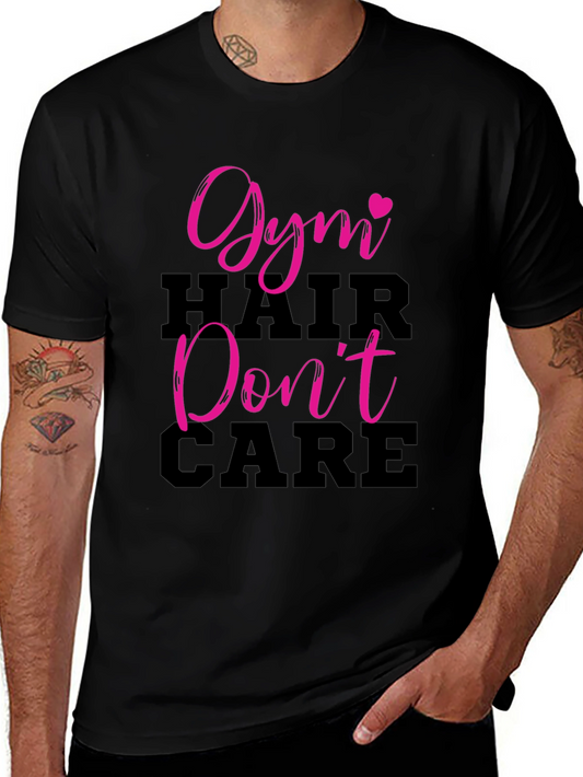 Gym Hair Dont Care Black T-Shirt