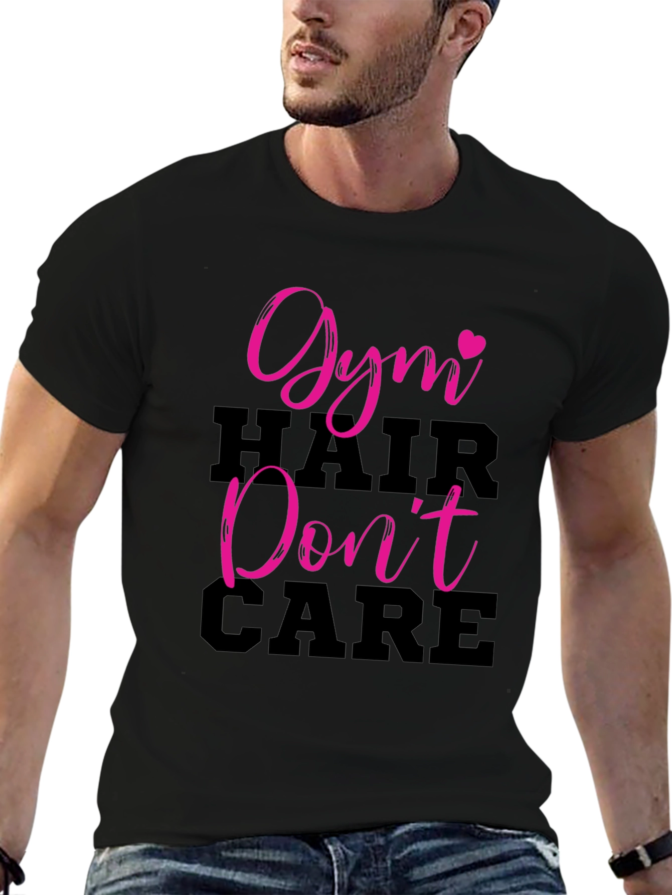 Gym Hair Dont Care Black T-Shirt
