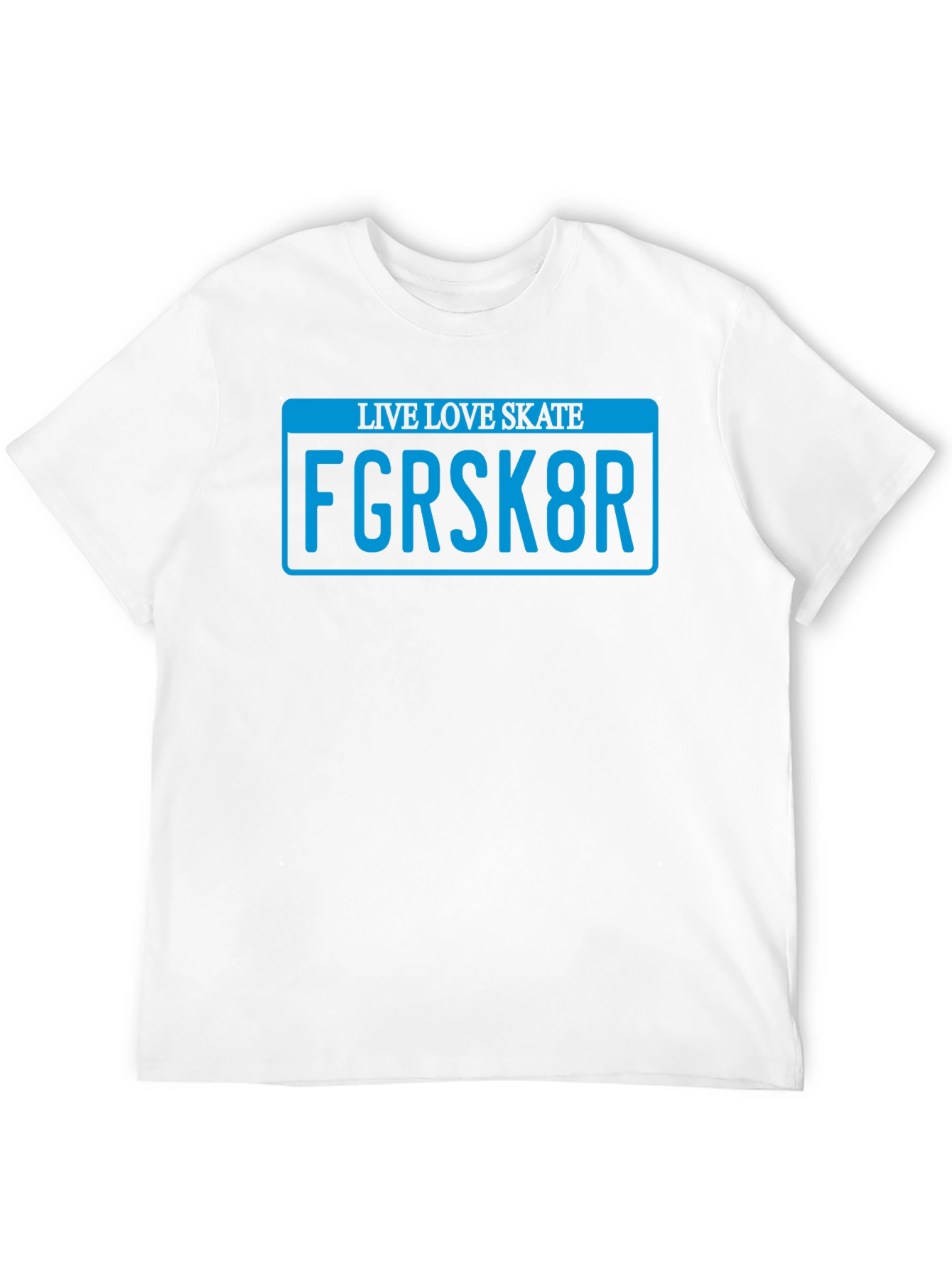 Live Love Skate T-Shirt - Skater License Plate