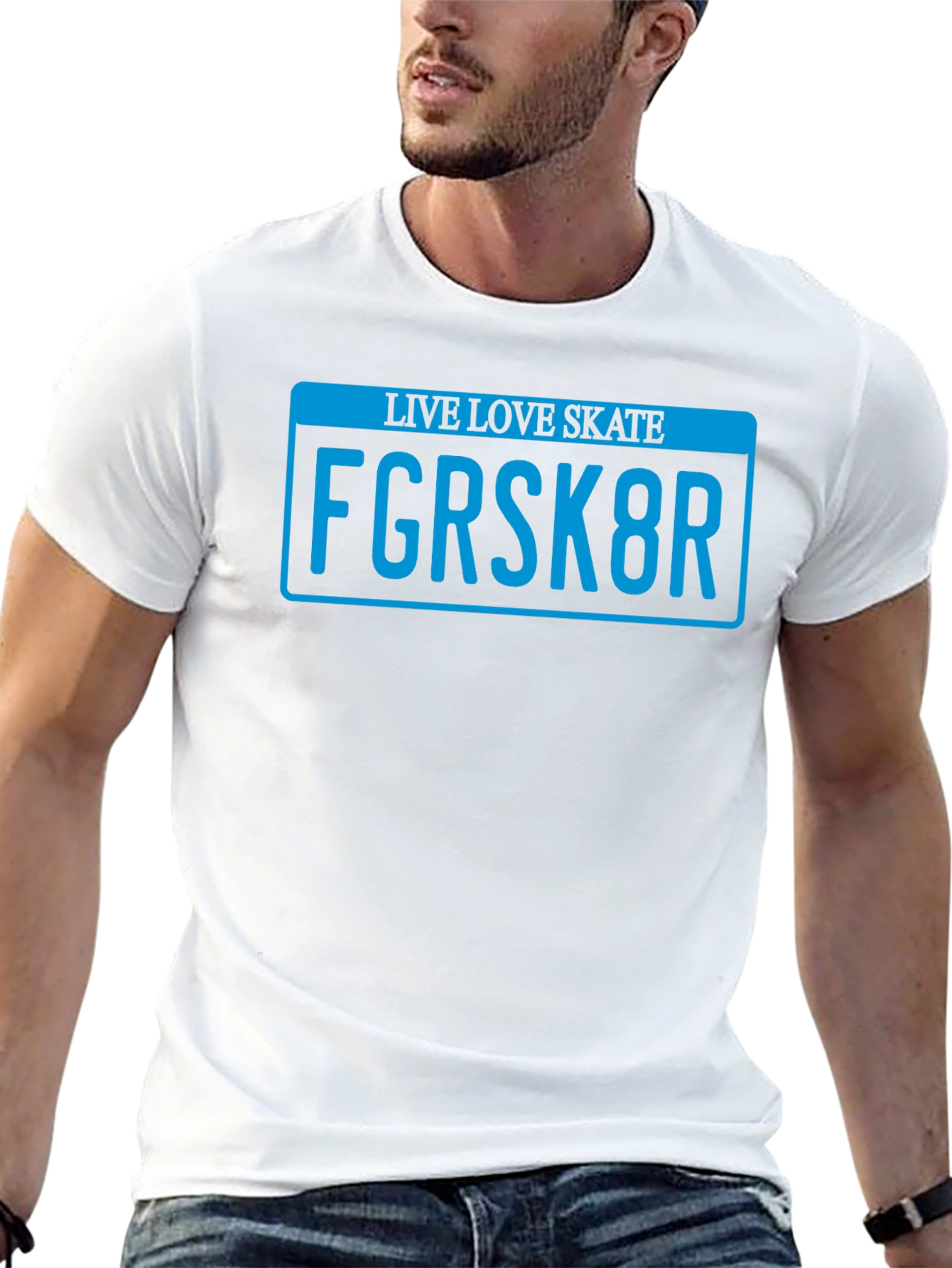 Live Love Skate T-Shirt - Skater License Plate