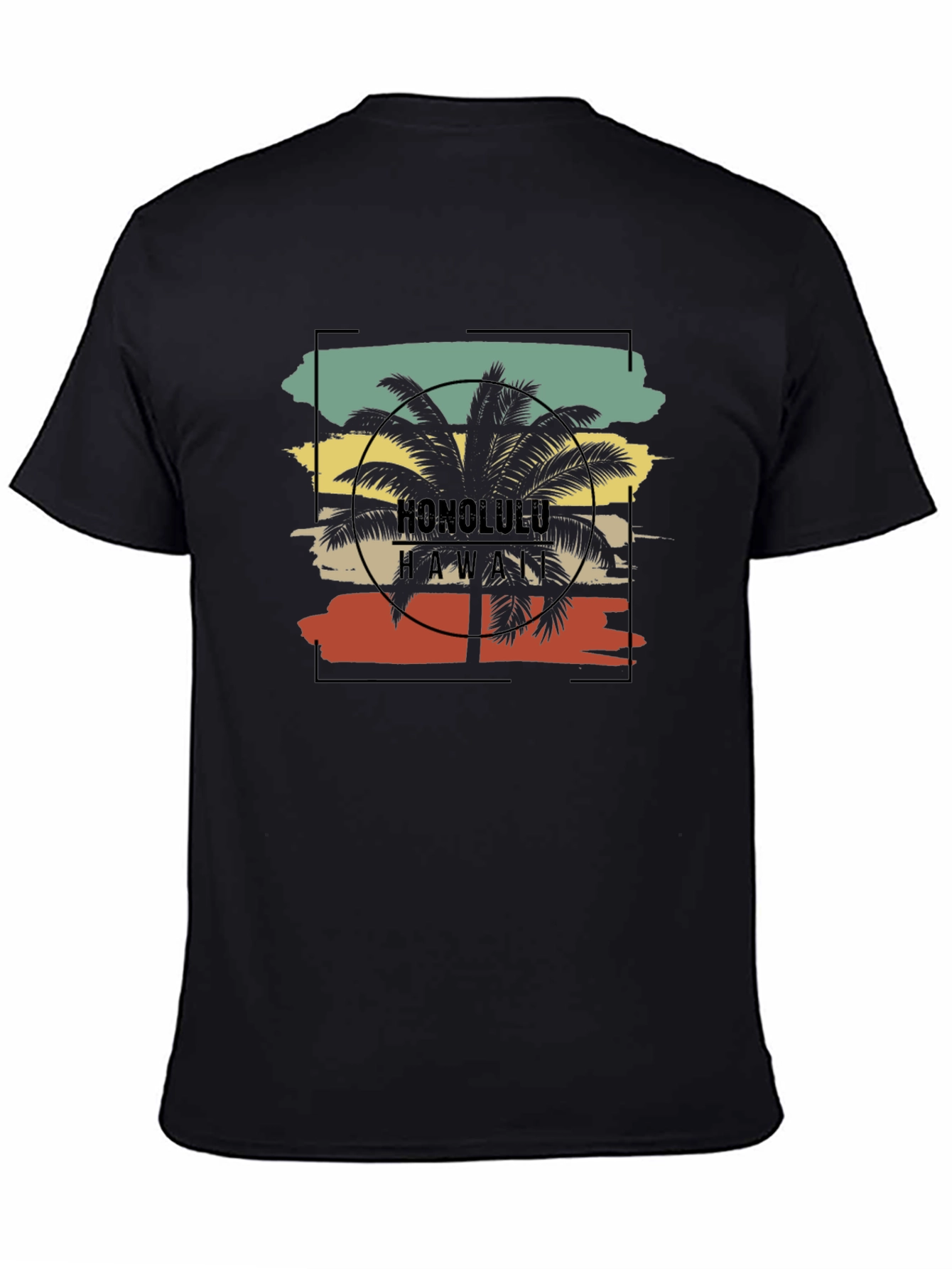 Retro Honolulu Hawaii Palm Tree T-Shirt