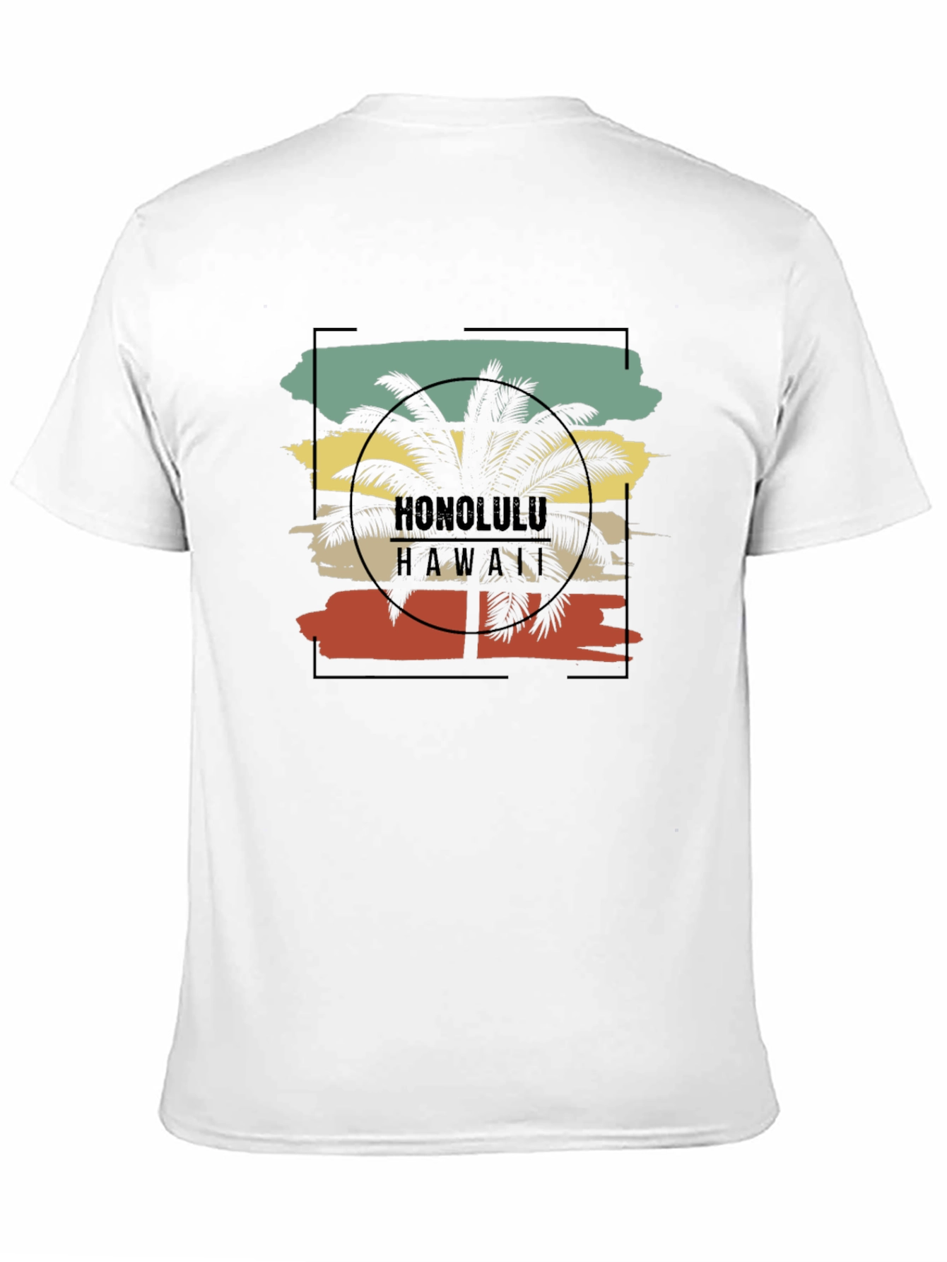 Retro Honolulu Hawaii Palm Tree T-Shirt