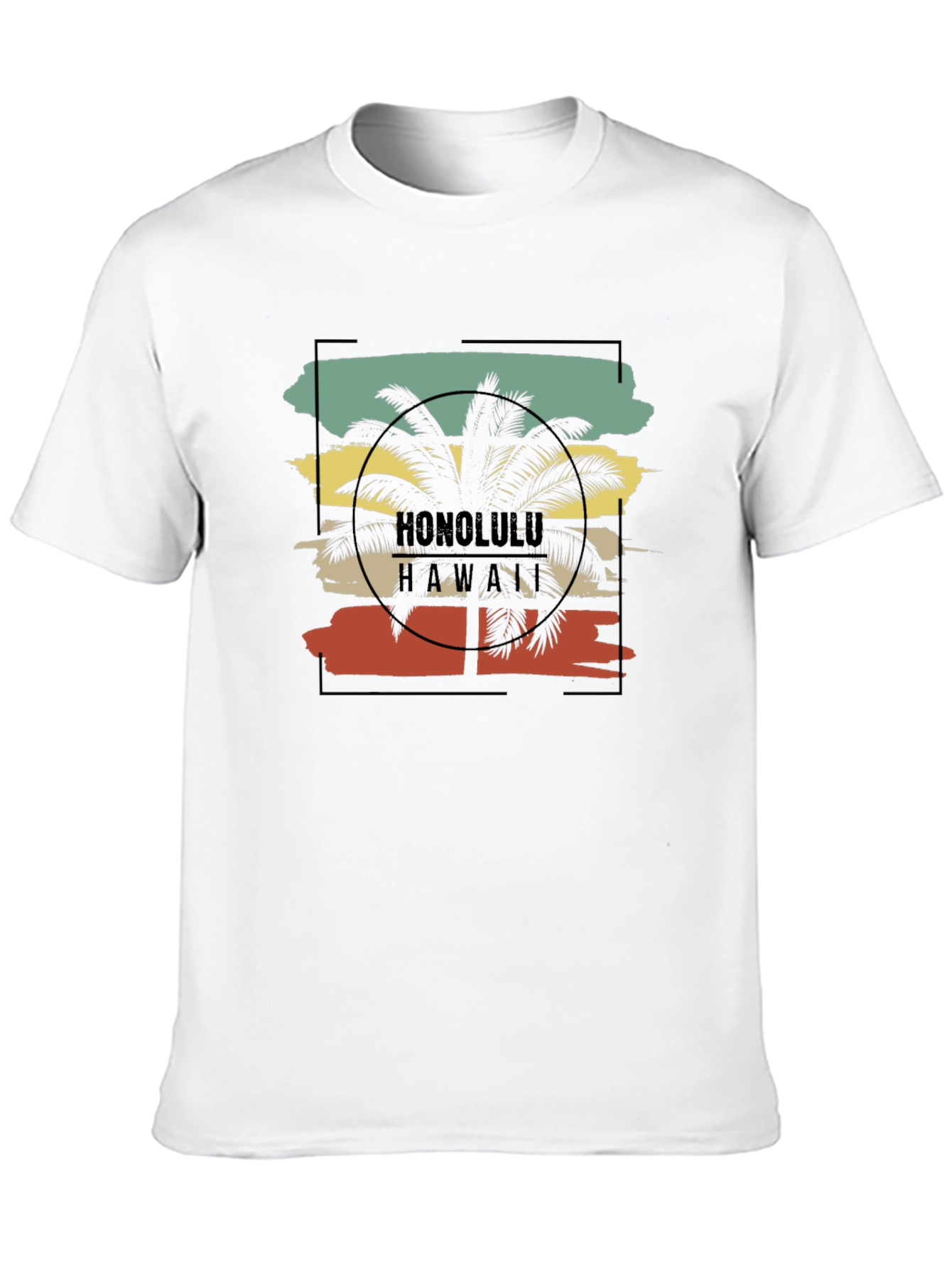 Retro Honolulu Hawaii Palm Tree T-Shirt